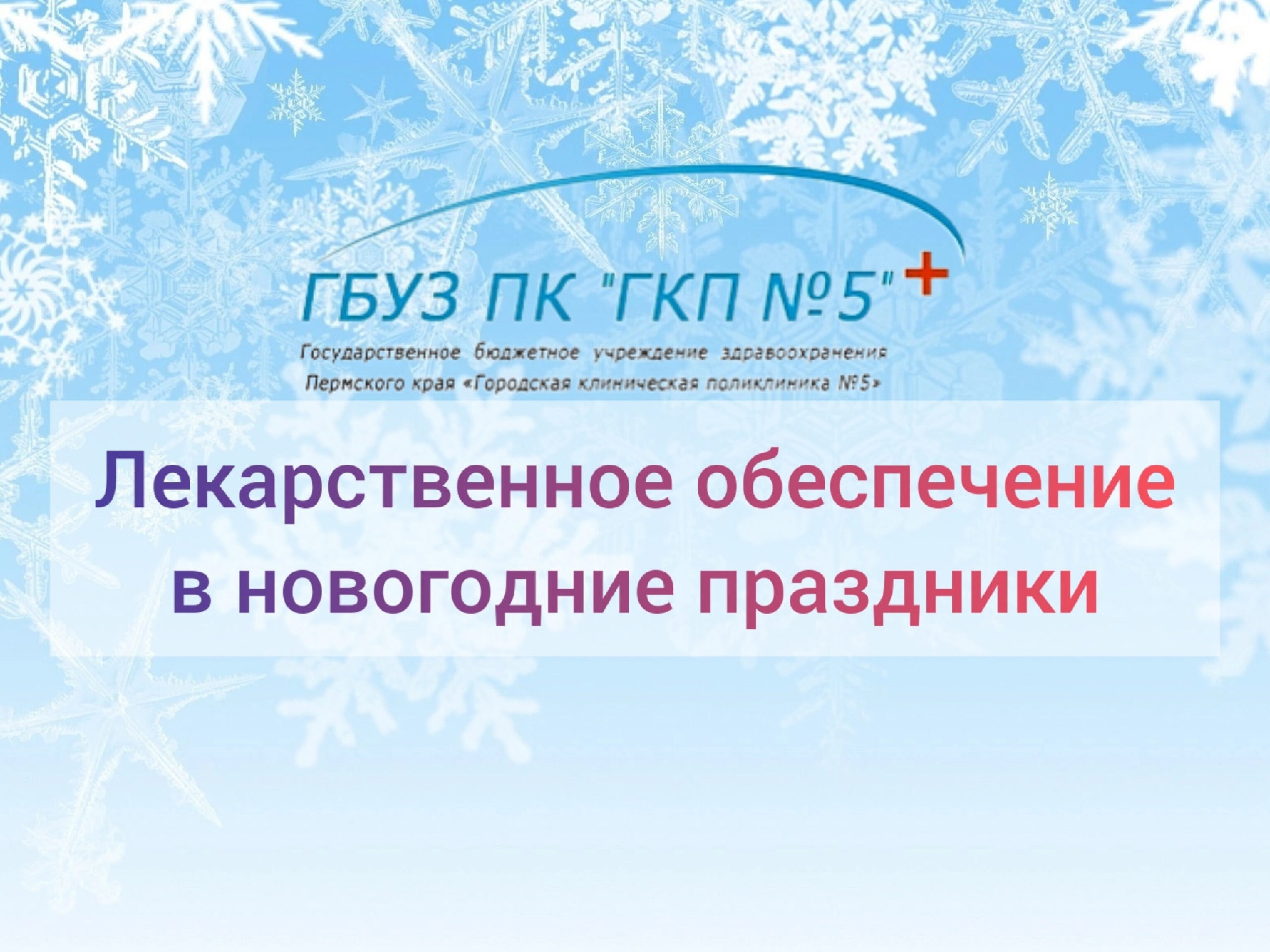 ЛЕКАРСТВЕННОЕ ОБЕСПЕЧЕНИЕ В НОВОГОДНИЕ ПРАЗДНИКИ. | 29.12.2023 | Пермь -  БезФормата